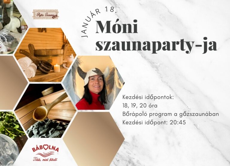 Szaunaparty Mónival