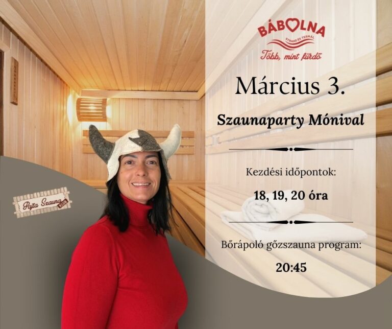 Szaunaparty Mónival