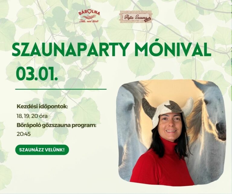 Szaunaparty Mónival