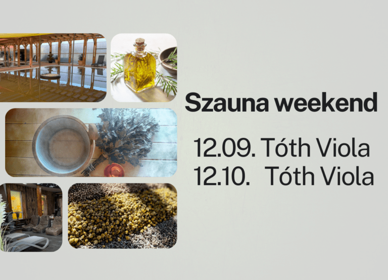 Szauna weekend – Tóth Violával